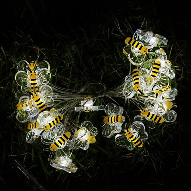 

Bee Fairy Lights 20 LED Cute Bee String Garden Lights Battery Operated Wedding Decorations String Lights For Wedding Party