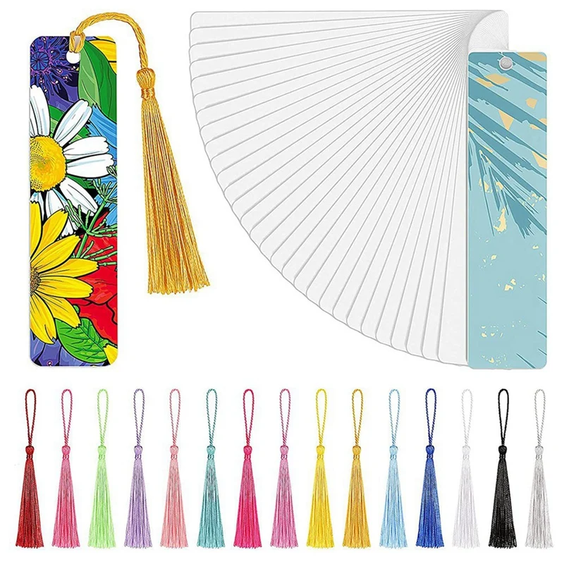 Heat Transfer Sublimation Blank Metal Bookmark,Aluminum DIY Bookmarks With Colorful Tassels For Keychains Craft Projects Durable
Heat Transfer Sublimation Blank Metal Bookmark,Aluminum DIY Bookmarks With Colorful Tassels For Keychains Craft Projects Durable