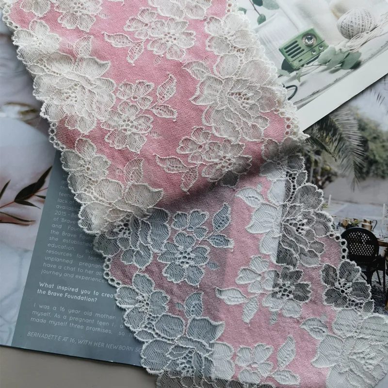 16Yards Elastic Lace Trim Pink Floral Stretch Lace Fabric DIY Garment Accessory Spandex-Nylon Lace Lingerie Sewing Crafts
16Yards Elastic Lace Trim Pink Floral Stretch Lace Fabric DIY Garment Accessory Spandex-Nylon Lace Lingerie Sewing Crafts