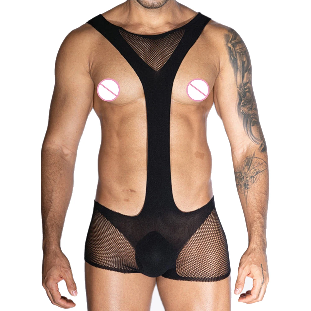 Men's See Through Jumpsuits Sexy Mesh Tight Bodysuit Bulge Pouch Underwear Lingerie Elastic Man Sleepwear
Men's See Through Jumpsuits Sexy Mesh Tight Bodysuit Bulge Pouch Underwear Lingerie Elastic Man Sleepwear