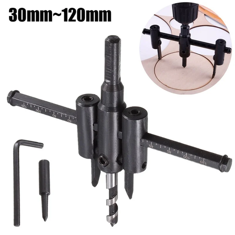 Circle Hole Saw Adjustable Drill Bit 120/200/300mm Aircraft Type Wood Hole Drill Bits Saw Cutter Cordless Woodworking Tools
Circle Hole Saw Adjustable Drill Bit 120/200/300mm Aircraft Type Wood Hole Drill Bits Saw Cutter Cordless Woodworking Tools