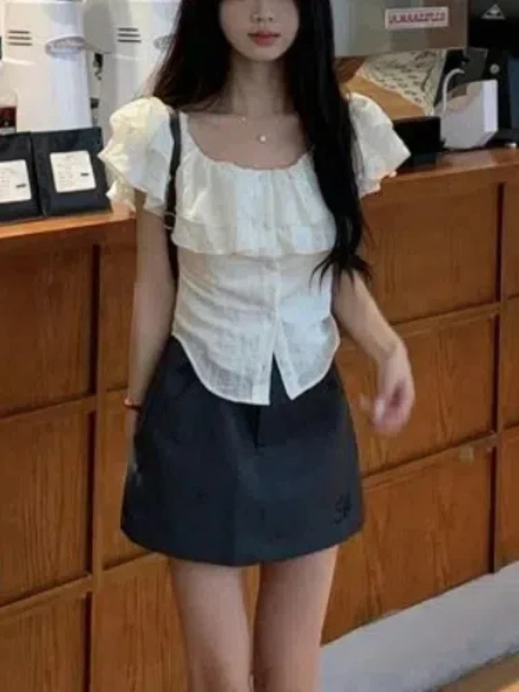 Женский костюм-двойка с юбкой и высокой талией, в Корейском стиле
Женский костюм-двойка с юбкой и высокой талией, в Корейском стиле