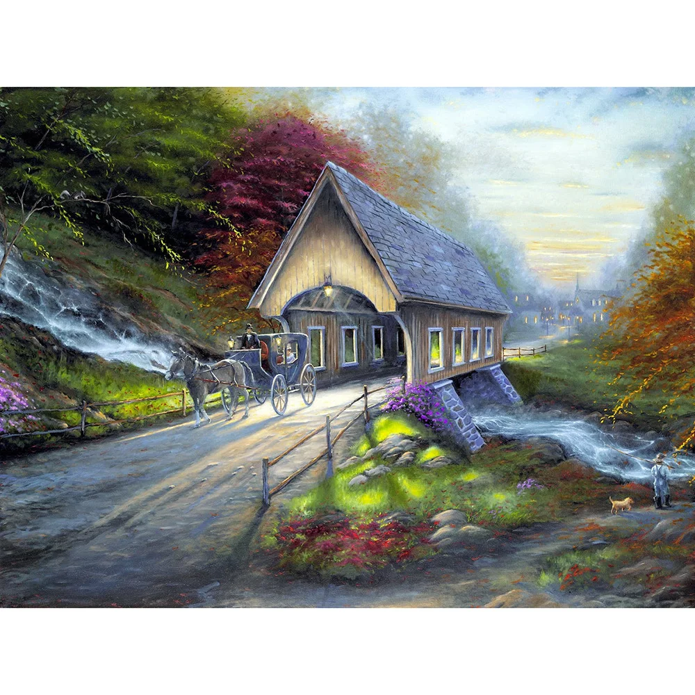DIY 5D Diamond Color Painting Cross Embroidery Set COVERED BRIDGE All Diamond Embroidery Mosaic Decorative Painting Gift
DIY 5D Diamond Color Painting Cross Embroidery Set COVERED BRIDGE All Diamond Embroidery Mosaic Decorative Painting Gift