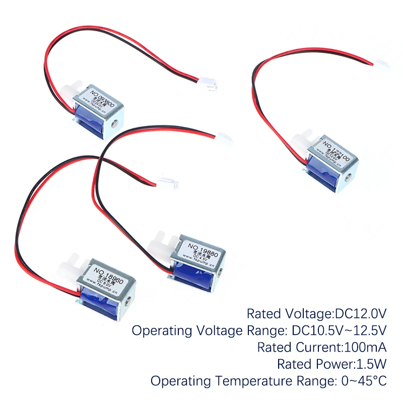 DC 4.5V 6V 12V 24V Tiny Mini Solenoid Valve Normally Closed N/C Flow Control Water Valve 5V Water pump
DC 4.5V 6V 12V 24V Tiny Mini Solenoid Valve Normally Closed N/C Flow Control Water Valve 5V Water pump