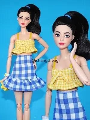 

Charming Yellow Top Plaid Skirt 1/6 BJD Doll Outfits Set For Barbie Clothes For Barbie Clothing Gown 11.5" Dolls Accessories Toy