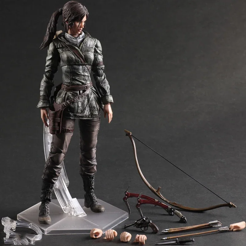 

PLAY ARTS Lara Croft Action Figure Rise of The Tomb Raider Ver. Movie Character Movie Figurine Model Toys 26cm Joint Movable