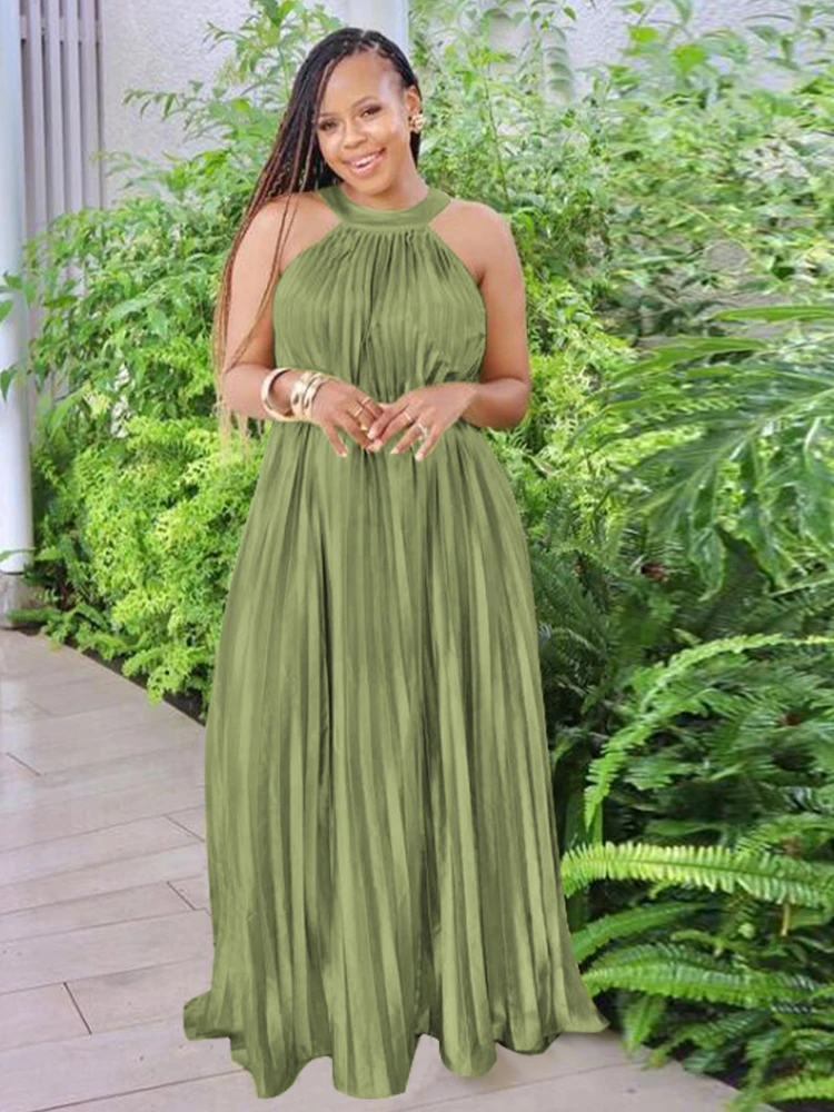 Elegant Party Dresses for Women 2023 Elegant Halter Neck Dress Sexy Pleated Fabric Maxi Knit Dress Wholesale Dropshipping
Elegant Party Dresses for Women 2023 Elegant Halter Neck Dress Sexy Pleated Fabric Maxi Knit Dress Wholesale Dropshipping