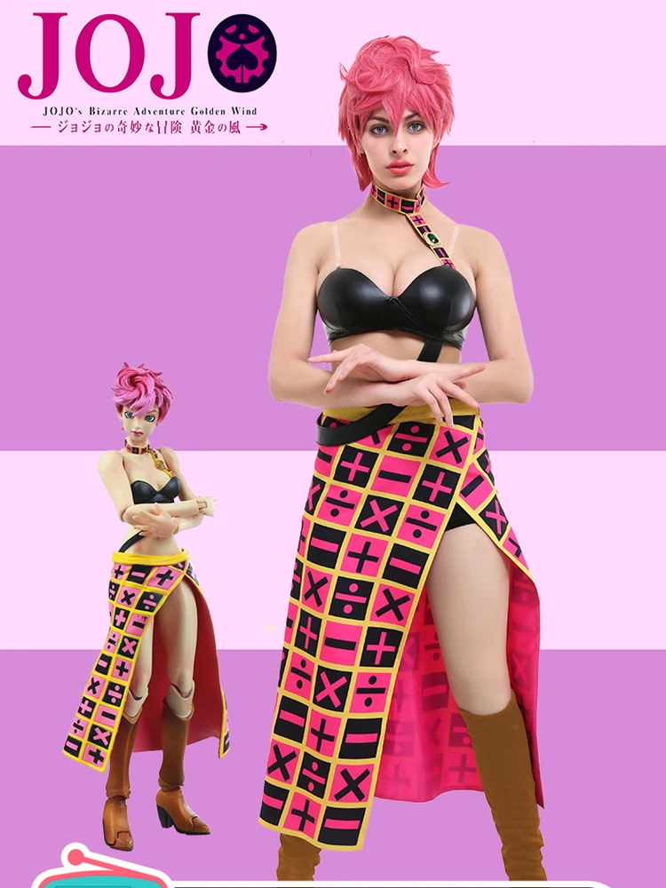 STOCK Trish Una Cospaly Costume Amine JOJO's Bizarre Adventure Golden Wind Fashion Women Dress Sizes XS-XL Customizable
STOCK Trish Una Cospaly Costume Amine JOJO's Bizarre Adventure Golden Wind Fashion Women Dress Sizes XS-XL Customizable