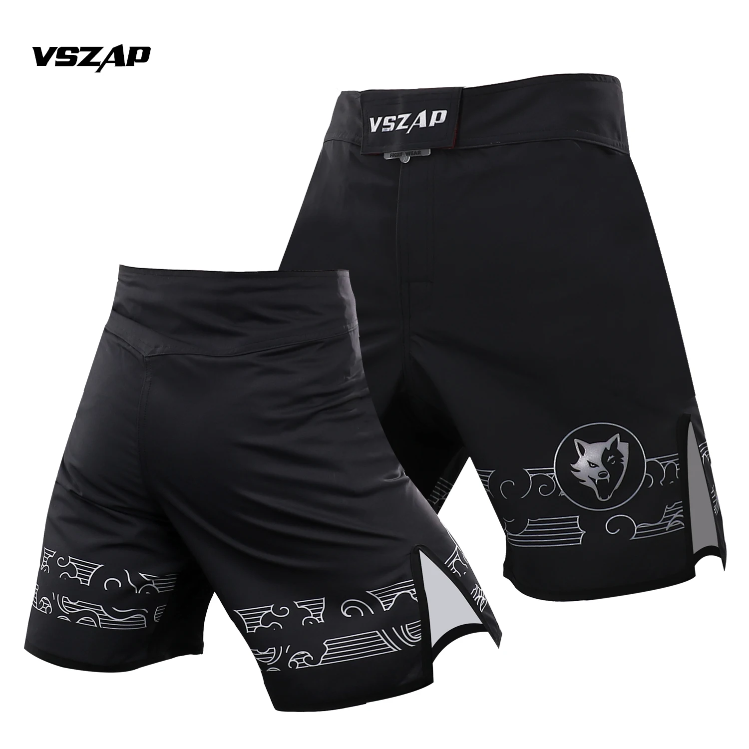 

VSZAP Comprehensive Fighting Dragon Pattern Road Graphic MMA Training Boxing Muay Thai Shorts Fitness Sports Sanda Men and Women