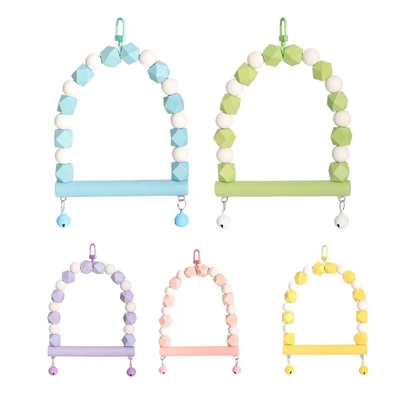 1Pc Wooden Bird Swings Toy with Bells Pet Toy Bird Swing Toys Training Bird Toy Climbing Perch Stand Toy for parrot pigeon
1Pc Wooden Bird Swings Toy with Bells Pet Toy Bird Swing Toys Training Bird Toy Climbing Perch Stand Toy for parrot pigeon