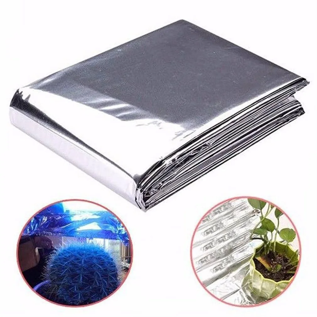 120x210cm Silver Reflective Film Environmental Portable Light Healthy Security Plants Cover Greenhouse Covering Foil Sheets
120x210cm Silver Reflective Film Environmental Portable Light Healthy Security Plants Cover Greenhouse Covering Foil Sheets