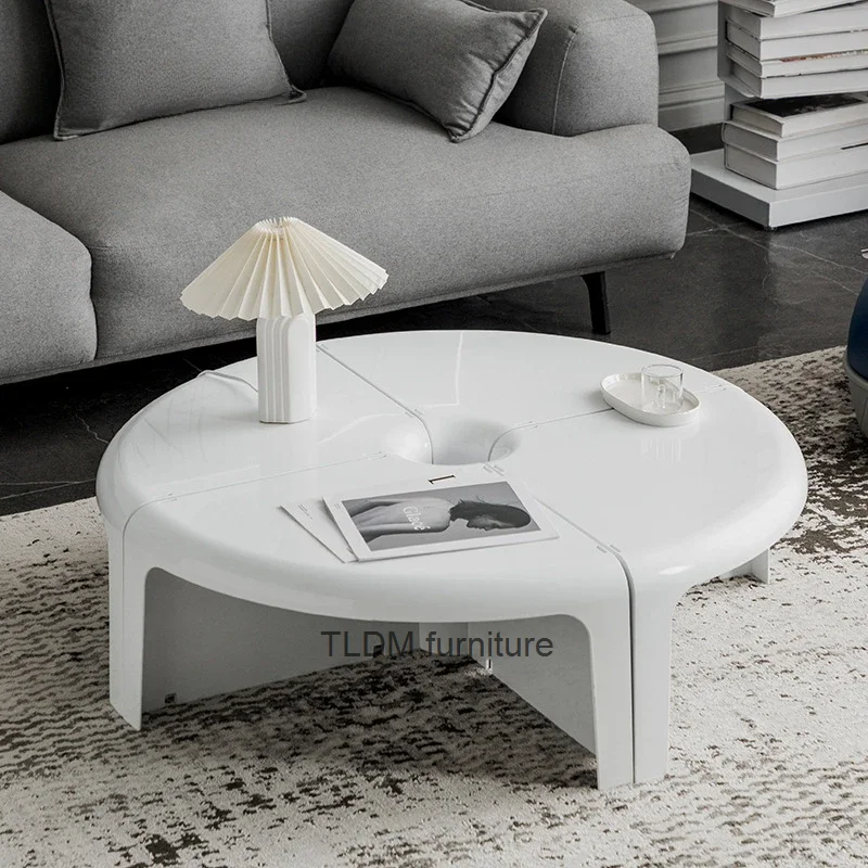 

Living Room Coffee Table Creative Design Modern Small Elegant Plastic Coffee Table Nordic Circular Bedroom Mesas Home Furniture