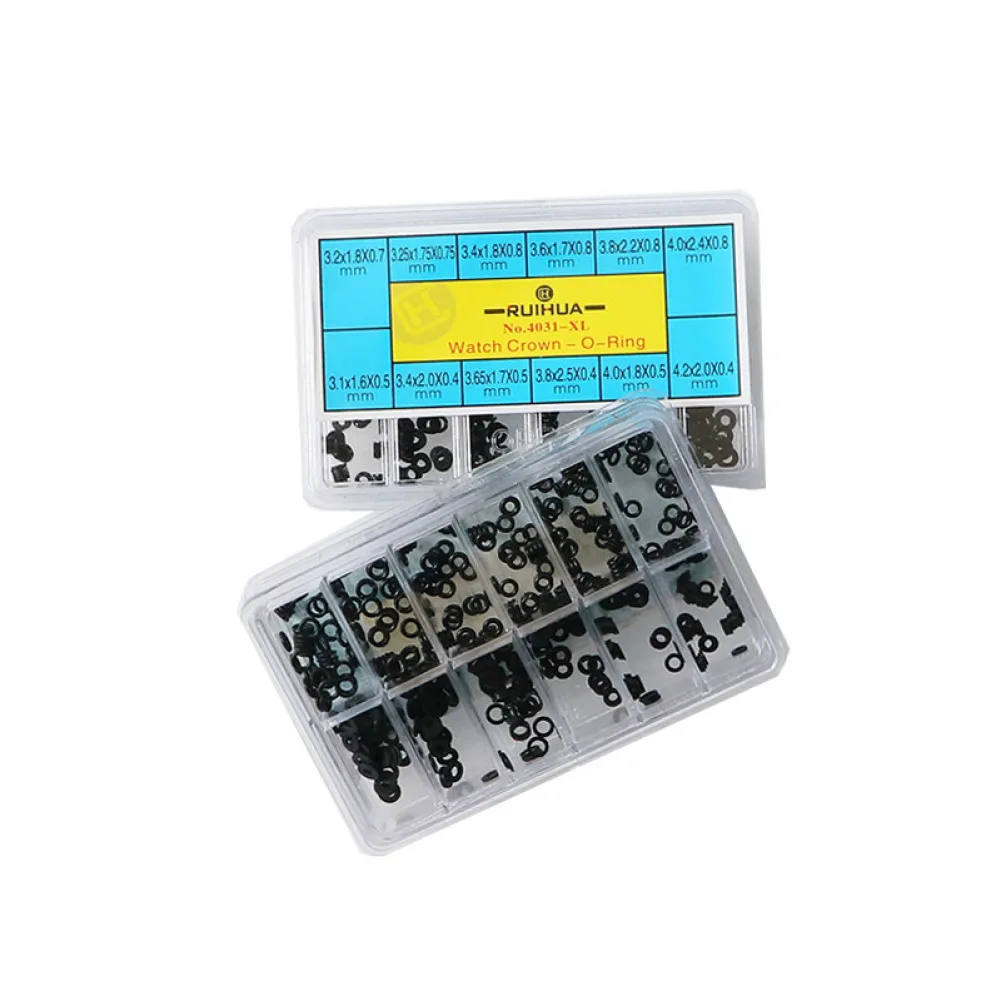 300Pcs/Box Waterproof Rubber O Ring Watch Crown O-Ring Watch Head Ring Gasket Washer Watch Repair Tool Accessory For Watchmakers
300Pcs/Box Waterproof Rubber O Ring Watch Crown O-Ring Watch Head Ring Gasket Washer Watch Repair Tool Accessory For Watchmakers