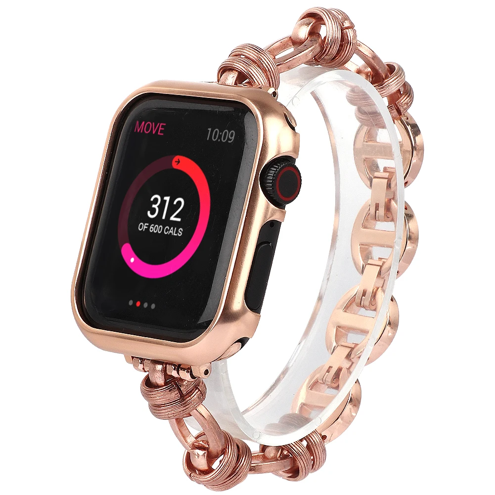 

Metal Strap for Apple Watch Band 8 7 45mm 41mm Ultra 49mm 6 5 4 SE 44mm 40mm Stainless Steel Chain Belt iWatch 42mm 38mm Correa