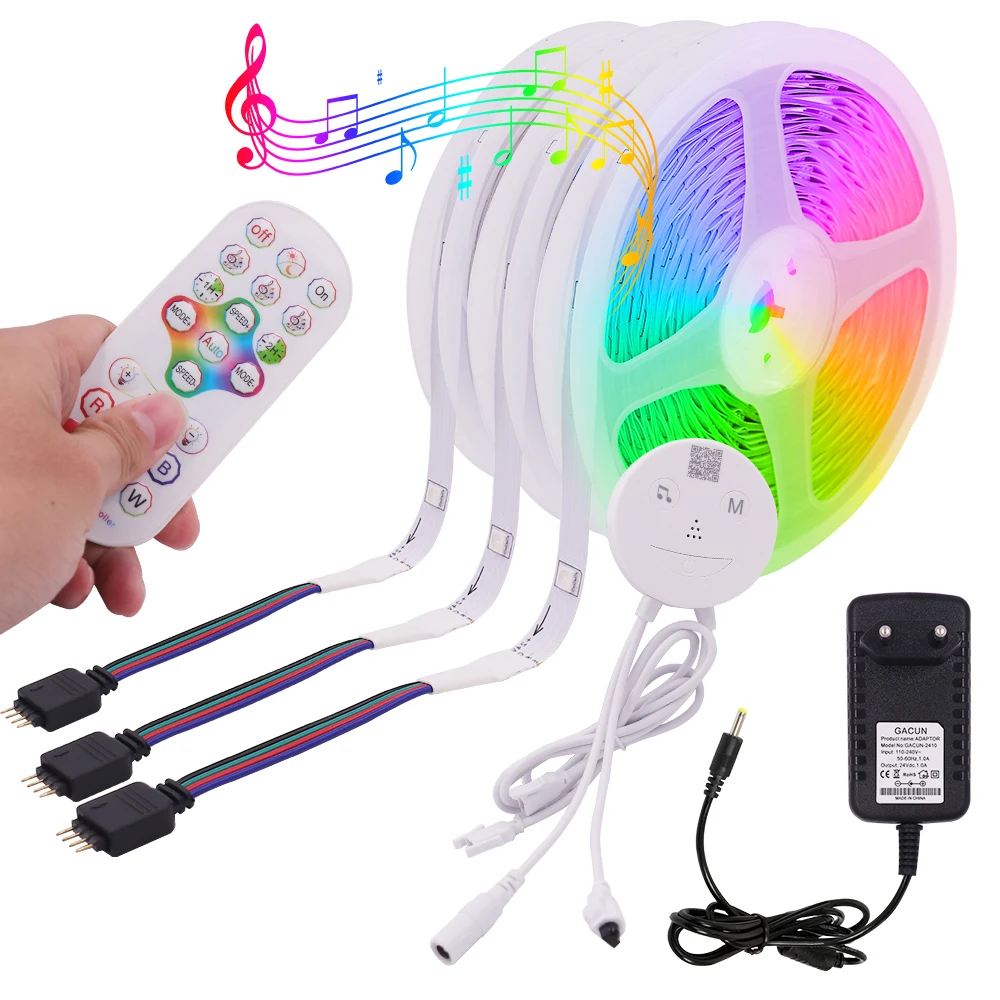 5M 10M LED Lights 24V 5050 RGB Led Strip Bluetooth Music Smart Ribbon Diode Tape 20M 30M 40M Flexible Strip With Remote Control
5M 10M LED Lights 24V 5050 RGB Led Strip Bluetooth Music Smart Ribbon Diode Tape 20M 30M 40M Flexible Strip With Remote Control