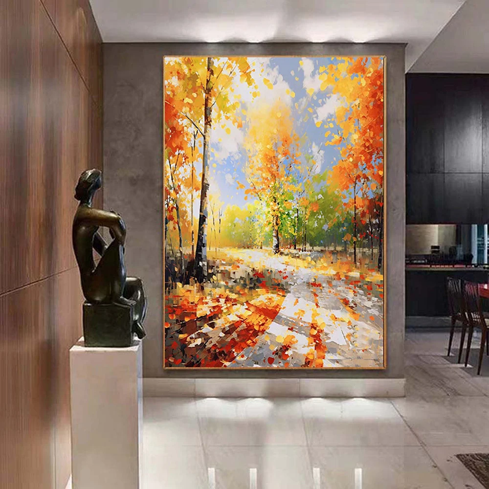 Hand Painted Oil Painting Forrest trees wall art birch trees painting abstract landsdcape art Original Oil painting decorative
Hand Painted Oil Painting Forrest trees wall art birch trees painting abstract landsdcape art Original Oil painting decorative