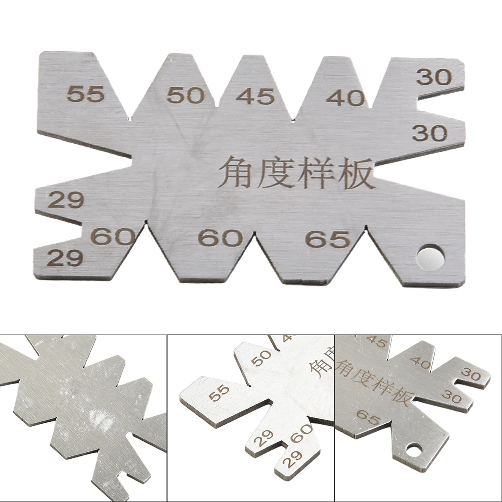 Rulers Angle Gauge Stainless Iron Thread Cutting Angle Gauge Angle Template Thread Cutting Gauge 29/30/40/45/50/55/60/65 Deg
Rulers Angle Gauge Stainless Iron Thread Cutting Angle Gauge Angle Template Thread Cutting Gauge 29/30/40/45/50/55/60/65 Deg