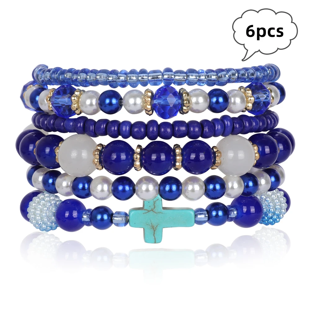 Makersland 6pcs Natural Stone Bracelets For Women Blue Fashion Cross Charm Jewelry Luxury Trendy Bead Bracelet For Men Wholesale
Makersland 6pcs Natural Stone Bracelets For Women Blue Fashion Cross Charm Jewelry Luxury Trendy Bead Bracelet For Men Wholesale