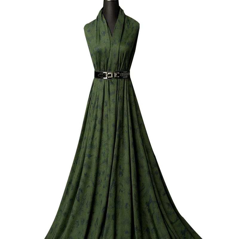 Вязаное осенне-зимнее шерстяное жаккардовое платье материал с принтом Высококачественная модная бархатная ткань большой широкий цвет популярный цвет