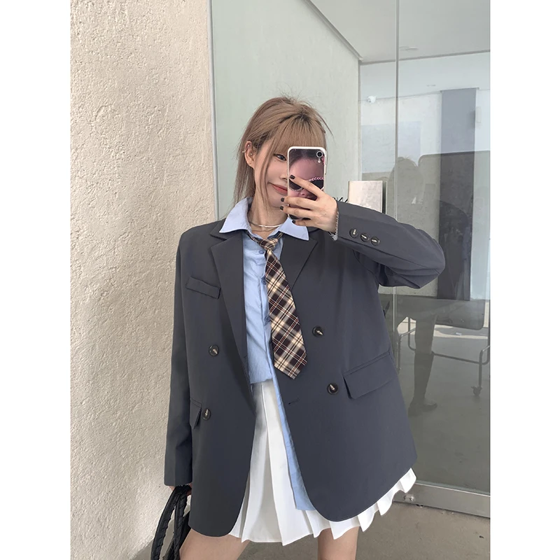 

UNXX Real Shot 2023 Spring Autumn New Fashion High-end Loose Suit Jacket Women Simple Jacket Female Office Lady Top High Quality