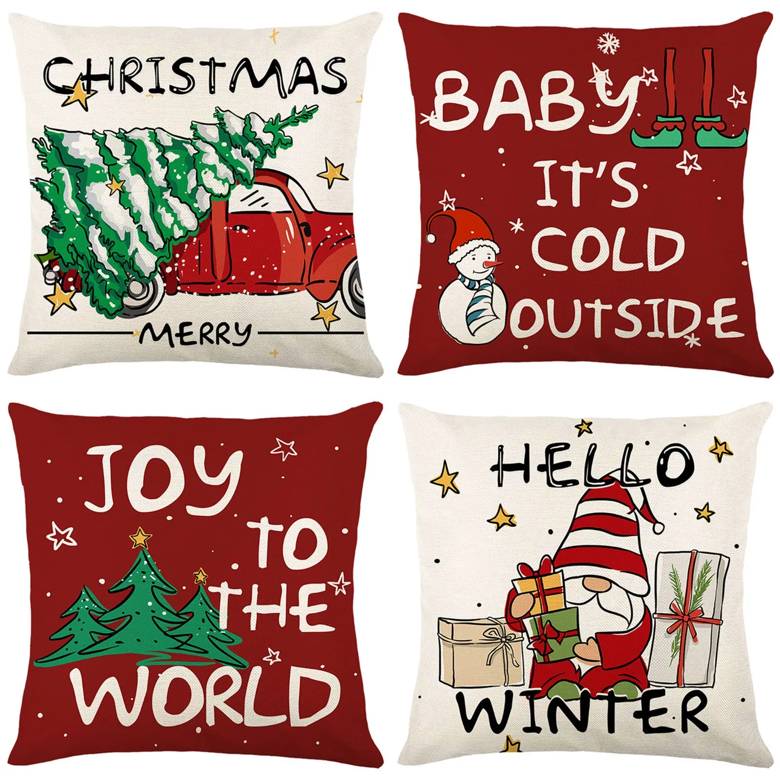 

45cm Merry Christmas Cushion Cover Pillowcase 2022 Christmas Decorations For Home Ornament Happy New Year Christmas Decor 2023