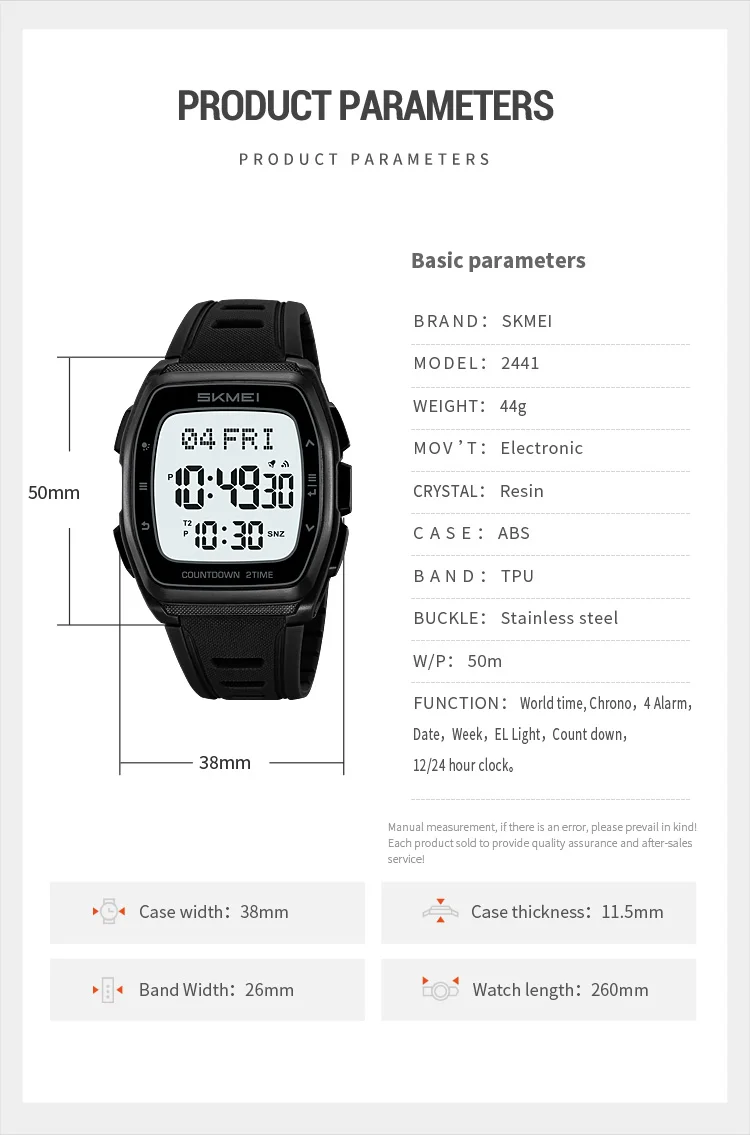 SKMEI 2441 LED Display Electronic Mens Wristwatches Waterproof Countdown Sport Watch for Men Military Digital Clock Reloj Hombre SKMEI 2441 LED Display Electronic Mens Wristwatches Waterproof Countdown Sport Watch for Men Military Digital Clock Reloj Hombre
