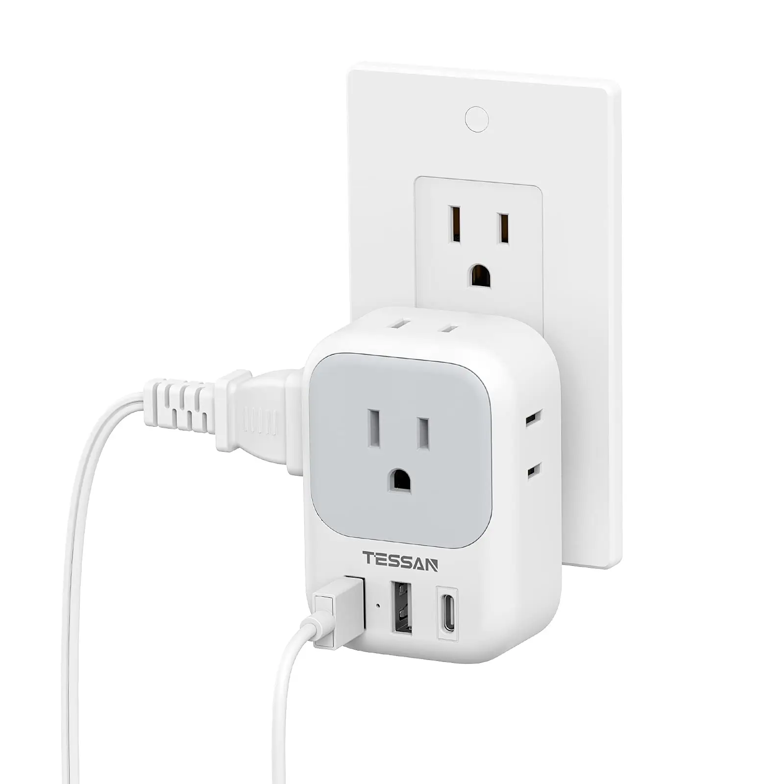 TESSAN 7 in 1 Multi Plug Outlet Extender with 4 AC Outlets & 3 USB (1 USB C Port), USB Wall Charger for Home, Office, Cruise
TESSAN 7 in 1 Multi Plug Outlet Extender with 4 AC Outlets & 3 USB (1 USB C Port), USB Wall Charger for Home, Office, Cruise