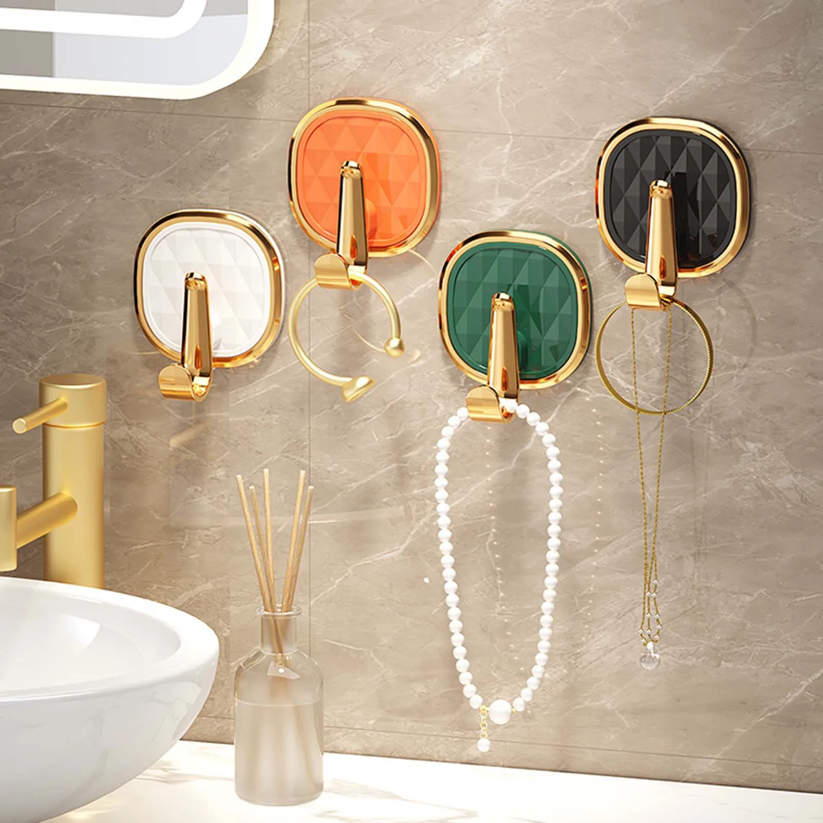 4 pcs Self-adhesive Wall Hooks Reusable Space Saving Hangers for Door Key Clothes Kitchen Gadget Home Kitchen Bathroom Accessory
4 pcs Self-adhesive Wall Hooks Reusable Space Saving Hangers for Door Key Clothes Kitchen Gadget Home Kitchen Bathroom Accessory