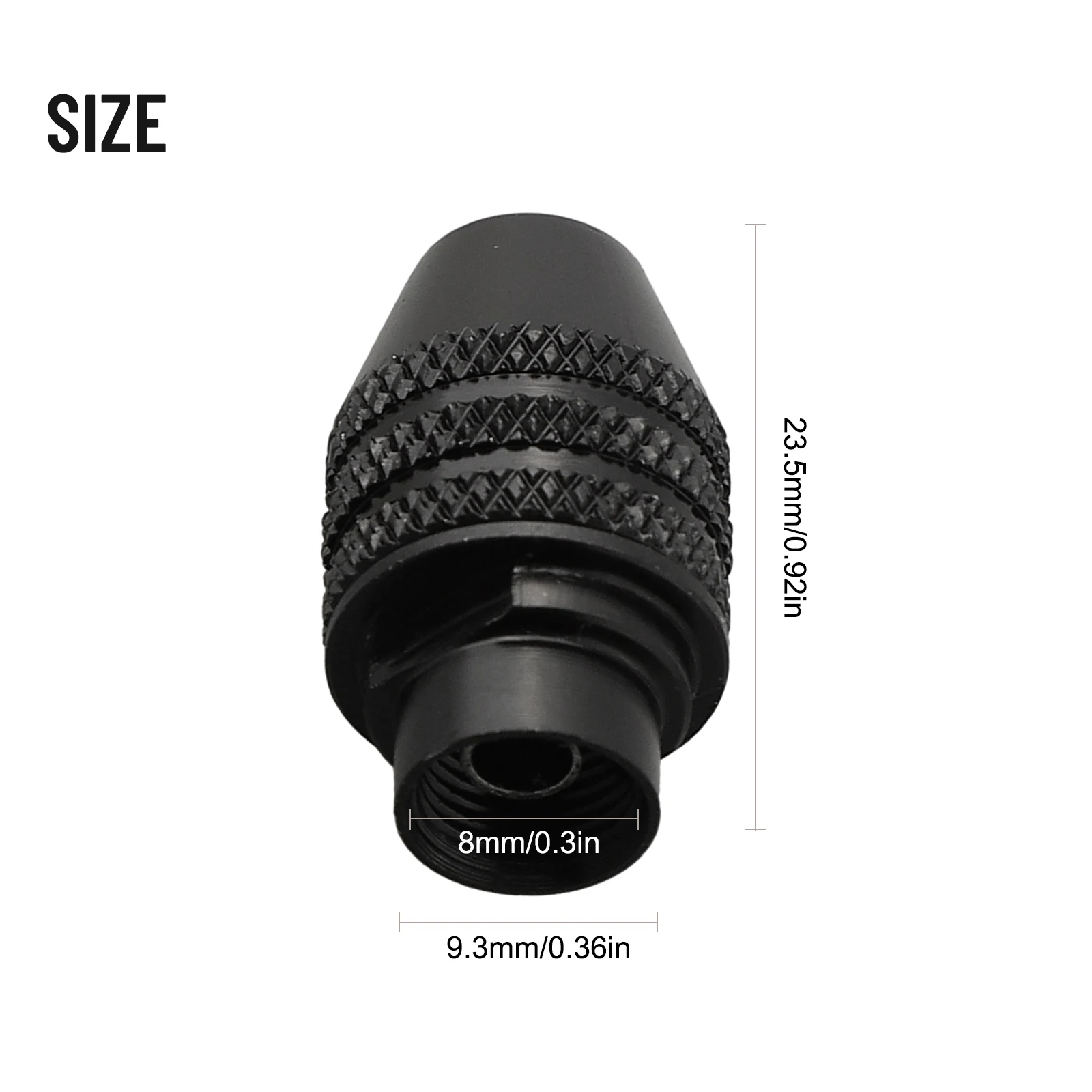 Keyless Drill Chuck, M7 M8x0 75 Optional Screw Size, Rust Resistant Black Oxide Finish, 0 33 0 4mm Clamping Range
Keyless Drill Chuck, M7 M8x0 75 Optional Screw Size, Rust Resistant Black Oxide Finish, 0 33 0 4mm Clamping Range