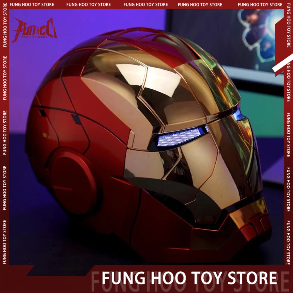 

1:1 Iron Man Mk5 Helmet Mk7 Voice Control Avengers War Machine Cosplay With Led Light Electronic Close Ironman Helmet Xmas Gifts