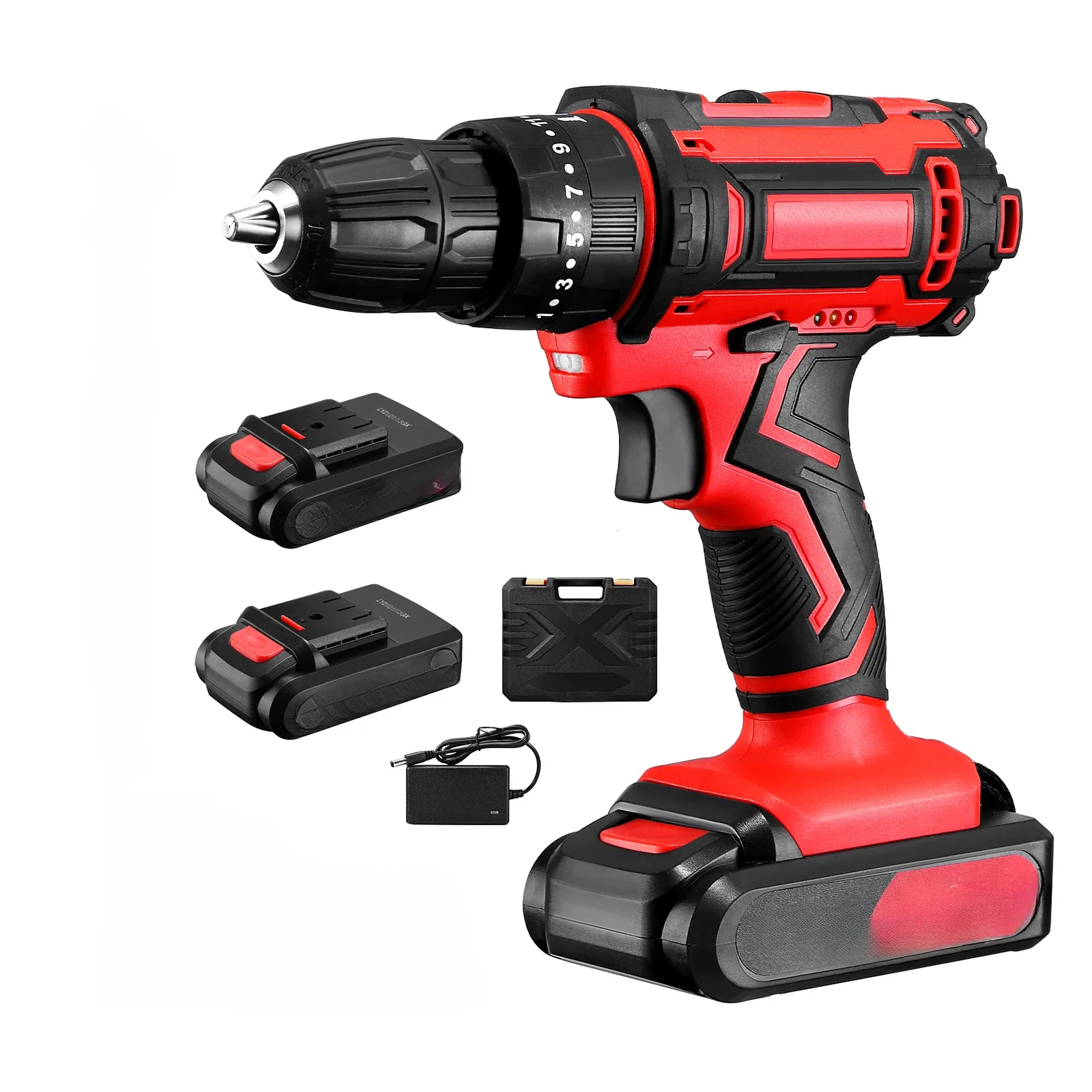 

21V 12V Impact Cordless Drill Power Tools Wireless Drills Rechargeable Drill Set for Electric Screwdriver Battery Driller Tool