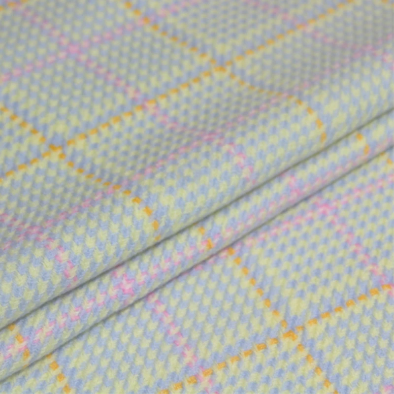 Japanese Wool Fabric Colorful Weave Plaid Pattern Elegant Houndstooth Material Autumn Trench Coat Dress Fabrics by the Meter
Japanese Wool Fabric Colorful Weave Plaid Pattern Elegant Houndstooth Material Autumn Trench Coat Dress Fabrics by the Meter