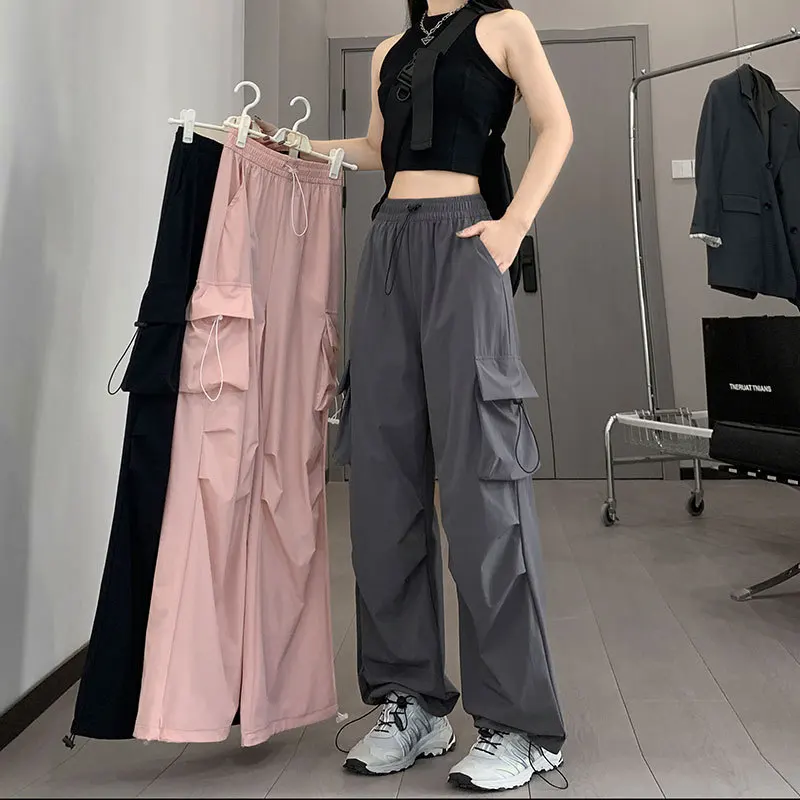 Streetwear Hip Hop Cargo Pants Women Fashion Pockets Oversize Loose Trousers Summer Bf Korean High Waist Wide Leg Pants New
Streetwear Hip Hop Cargo Pants Women Fashion Pockets Oversize Loose Trousers Summer Bf Korean High Waist Wide Leg Pants New