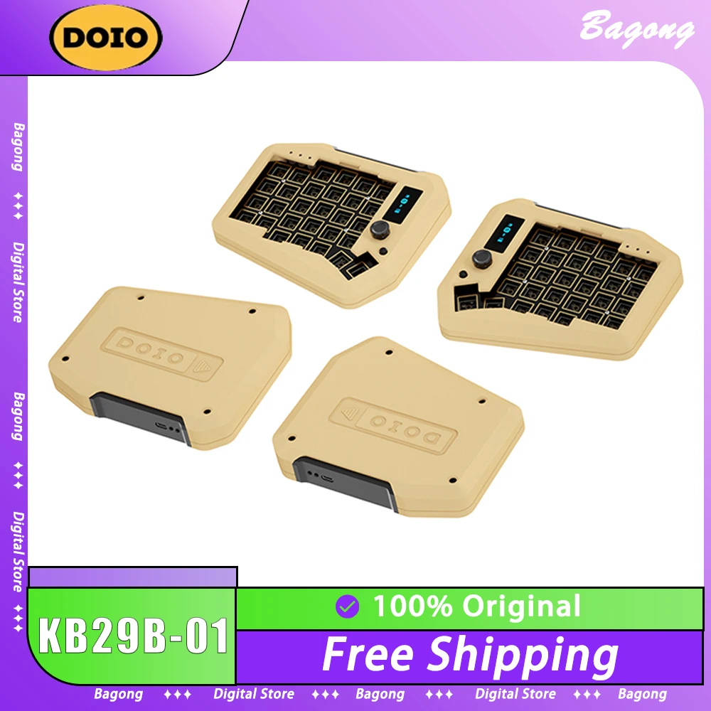 Doio KB29B-01 Sofle Split Mechanical Keyboard Aluminium Alloy With Two Knobs Dual Mode Gaming Keyboard RGB Hot Swap VIA Custom
Doio KB29B-01 Sofle Split Mechanical Keyboard Aluminium Alloy With Two Knobs Dual Mode Gaming Keyboard RGB Hot Swap VIA Custom
