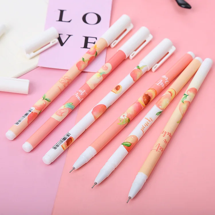 100 Pcs Peach Rollerball Gel Pens Set Creative Student Cartoon Economical Fashion Water-based Signature Pen Office Stationery
100 Pcs Peach Rollerball Gel Pens Set Creative Student Cartoon Economical Fashion Water-based Signature Pen Office Stationery