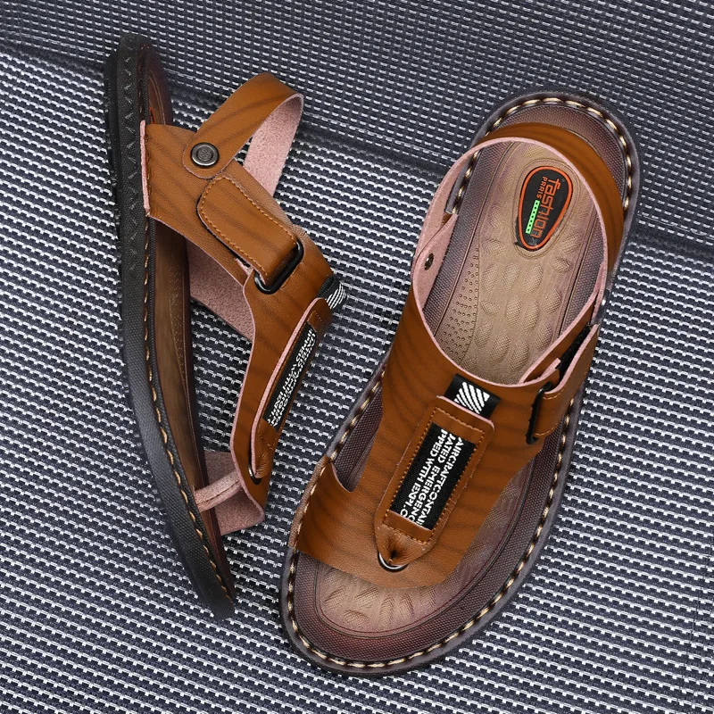 New Summer Male Outdoor Flip Flops Men Comfortable Casual Shoes Leather Men Breathable Beach Shoes Sandals Plus Size 38~48
New Summer Male Outdoor Flip Flops Men Comfortable Casual Shoes Leather Men Breathable Beach Shoes Sandals Plus Size 38~48