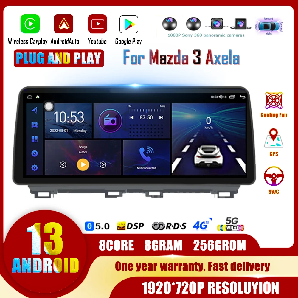 For Mazda 3 Axela 2014 - 2019 Android 13 12.3" Carplay Screen Car Radio Multimedia Player GPS Navigation 4G WIFI RDS Head Unit
For Mazda 3 Axela 2014 - 2019 Android 13 12.3" Carplay Screen Car Radio Multimedia Player GPS Navigation 4G WIFI RDS Head Unit