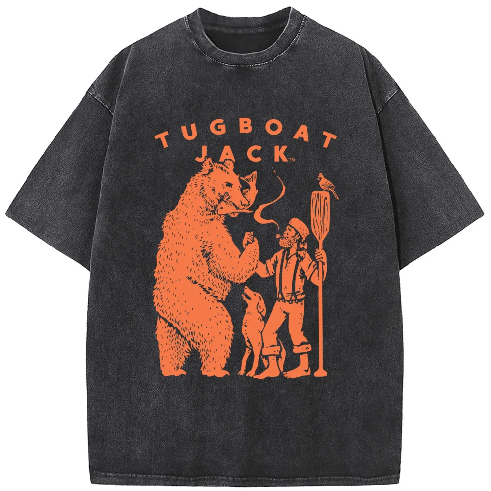Unisex Breathable Casual Tees Vintage Loose Tshirt 230 Grams Of High-Quality Washed Old Tshirt Men's Tugboat Jack Shirt
Unisex Breathable Casual Tees Vintage Loose Tshirt 230 Grams Of High-Quality Washed Old Tshirt Men's Tugboat Jack Shirt