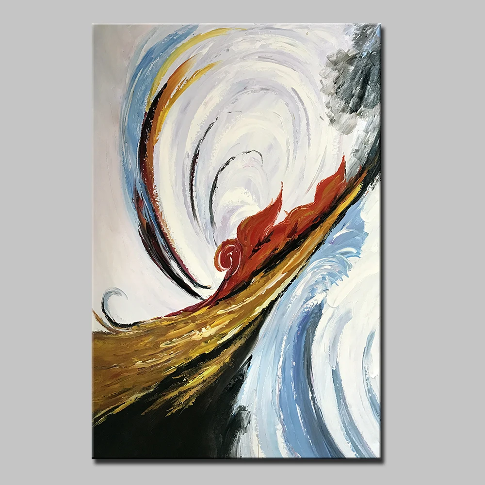 

Mintura,Paintings Hand-Painted Abstract Oil Painting on Canvas,Wall Art Pictures for Living Room Home Decoration No Framed