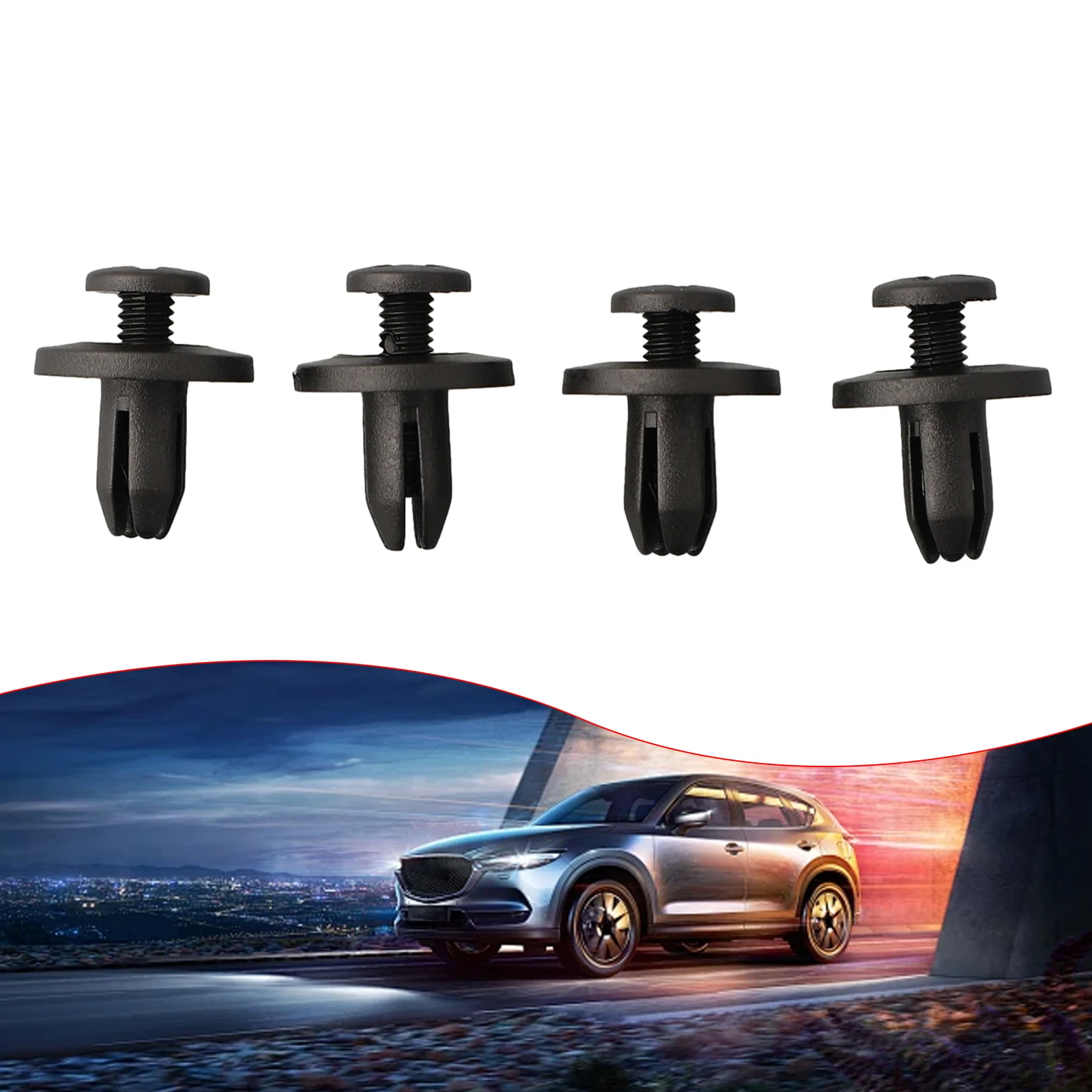 100pcs Universal Car Truck Bumper Fender Rivet Fastener Clips 6mm Hole Black Plastic Push Pin Clip Car Accessories
100pcs Universal Car Truck Bumper Fender Rivet Fastener Clips 6mm Hole Black Plastic Push Pin Clip Car Accessories