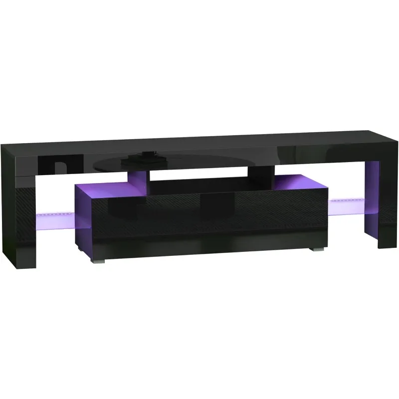 High Gloss TV Stand Cabinet with Remote Controlled LED Lights, Media TV Console Table with Storage Compartment for TVs up to
High Gloss TV Stand Cabinet with Remote Controlled LED Lights, Media TV Console Table with Storage Compartment for TVs up to