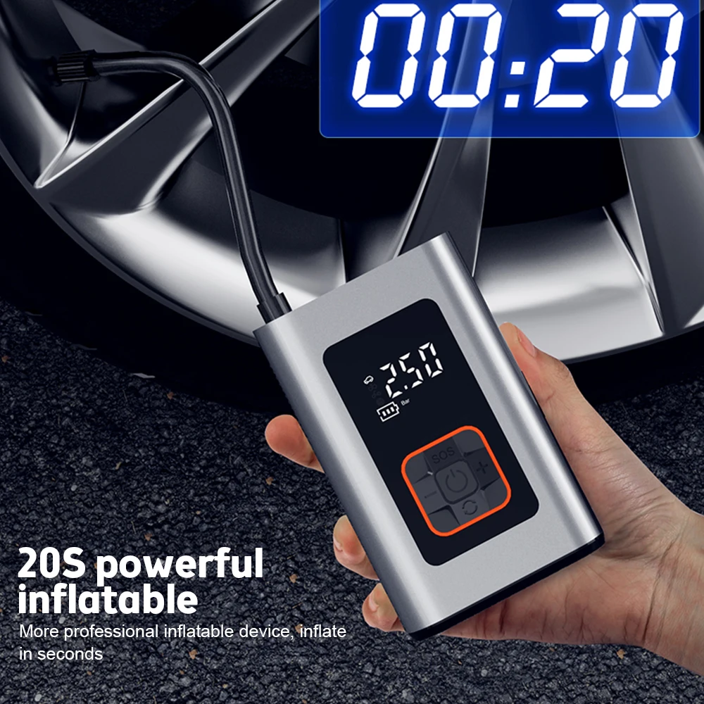 4000mAh Car Air Compressor 140PSI Electric Wireless Portable Tire Inflator Pump for Motorcycle Bicycle Boat AUTO Tyre Balls
4000mAh Car Air Compressor 140PSI Electric Wireless Portable Tire Inflator Pump for Motorcycle Bicycle Boat AUTO Tyre Balls