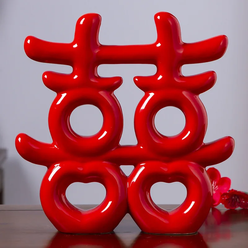 New Wedding Gift Jingdezhen Ceramic Decoration Modern and Simple Living Room Wine Cabinet TV Cabinet Double Happiness Decoration
New Wedding Gift Jingdezhen Ceramic Decoration Modern and Simple Living Room Wine Cabinet TV Cabinet Double Happiness Decoration