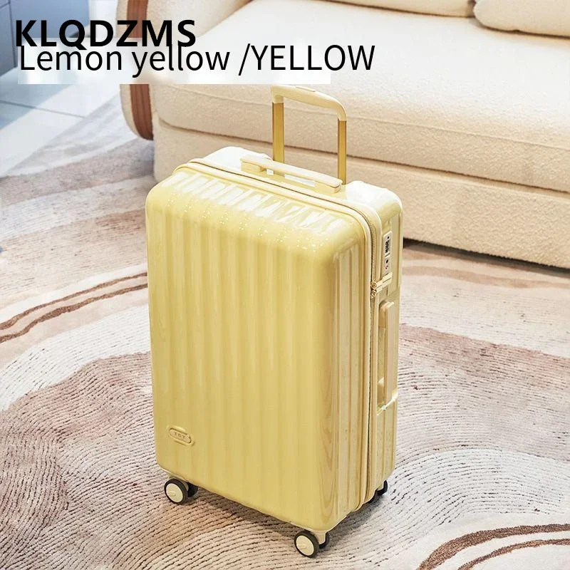 

KLQDZMS High Quality Luggage Travel Bag ABS+PC Boarding Case 20"22"24"26"28"30 Inch Trolley Case USB Charging Rolling Suitcase