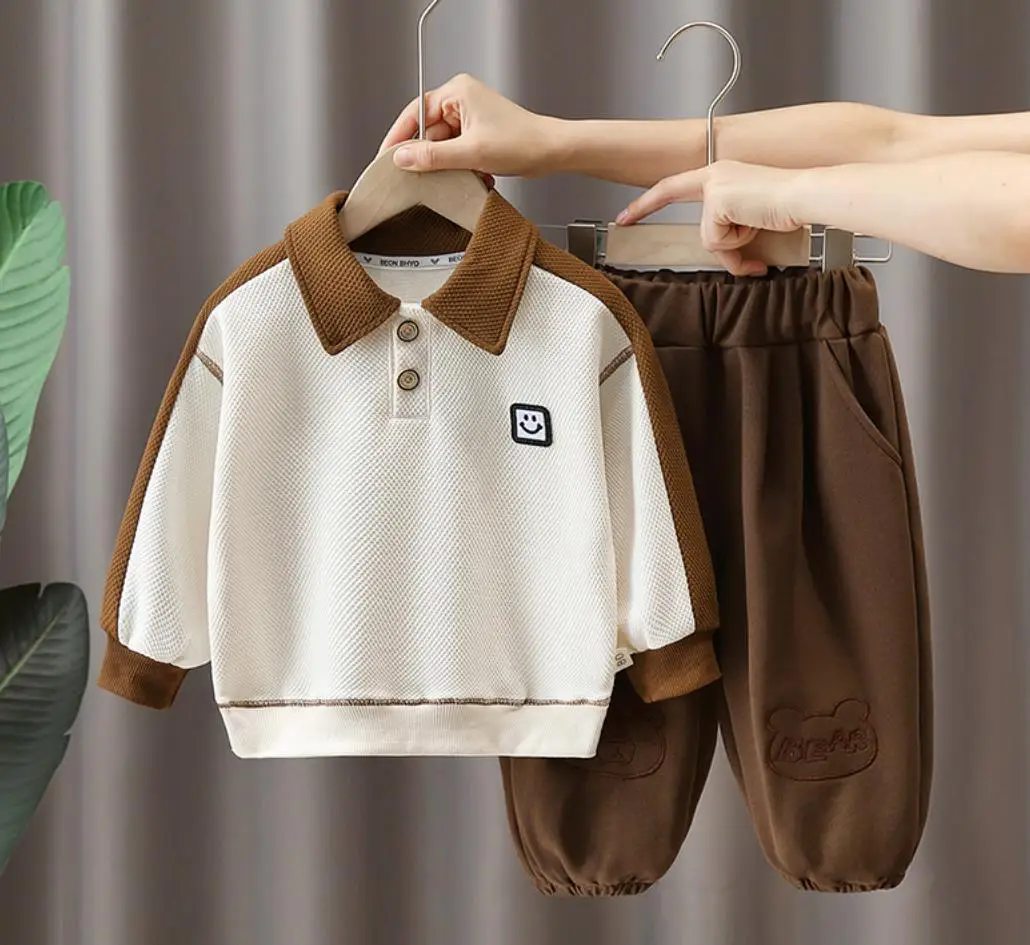 Toddler Children Clothing Sets for Boys Cartoon Smiley Print Casual Sweatshirt And Pants Tracksuits Infant Outfits Kids Costume
Toddler Children Clothing Sets for Boys Cartoon Smiley Print Casual Sweatshirt And Pants Tracksuits Infant Outfits Kids Costume