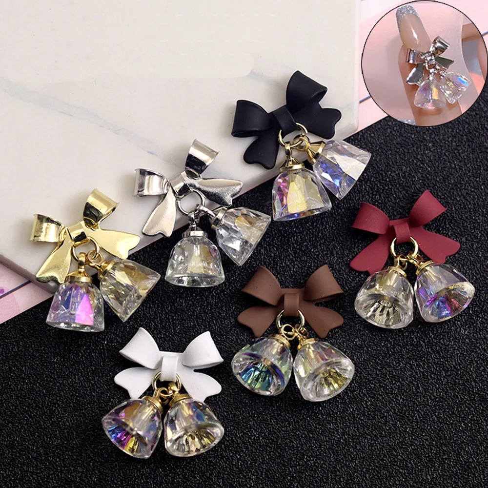 5pcs Christmas Bells Nail Alloy Art Charm 3D Metal Bowknot Perforated Connection Bell Nail Decoration DIY Luxury Nail Supplies
5pcs Christmas Bells Nail Alloy Art Charm 3D Metal Bowknot Perforated Connection Bell Nail Decoration DIY Luxury Nail Supplies