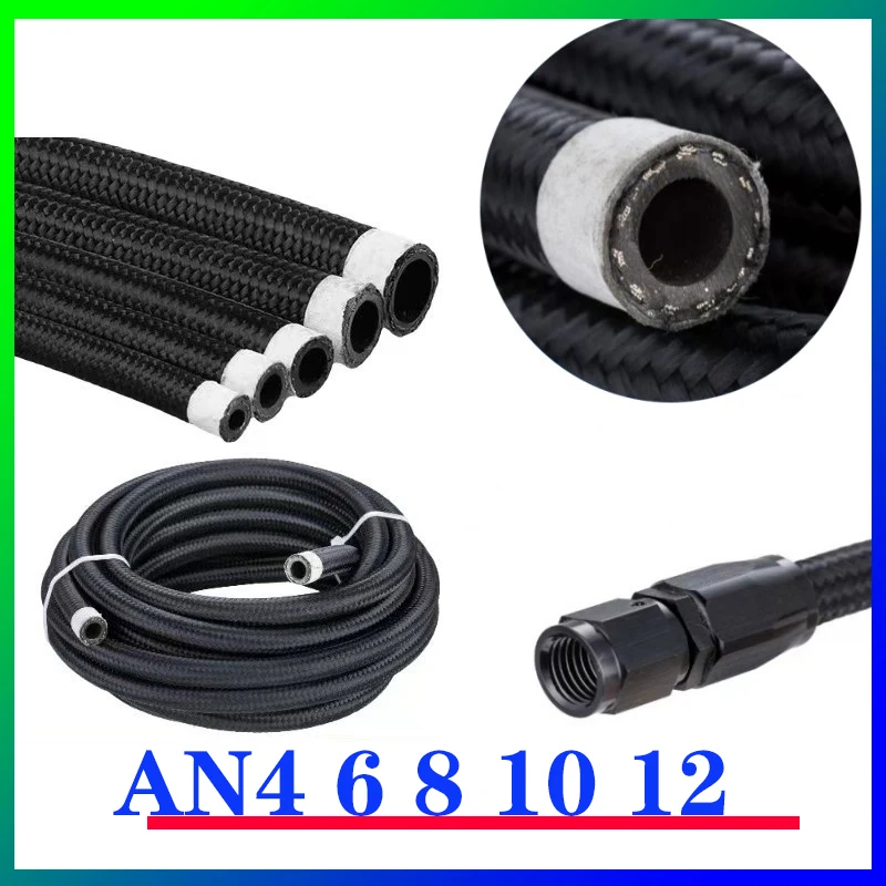 

Universal Car Fuel Hose Oil Gas Cooler Line Pipe Tube PTFE Stainless Steel Double Braided AN3 AN4 AN6 AN8 AN10 AN12