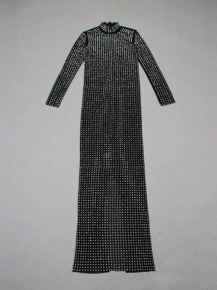 2024 Sexy Women's Wear Rivet Perspective sheer Long Dress O-neck Long Sleeve Bodycon Black Dress Cocktail Evening Party Vestidos
2024 Sexy Women's Wear Rivet Perspective sheer Long Dress O-neck Long Sleeve Bodycon Black Dress Cocktail Evening Party Vestidos