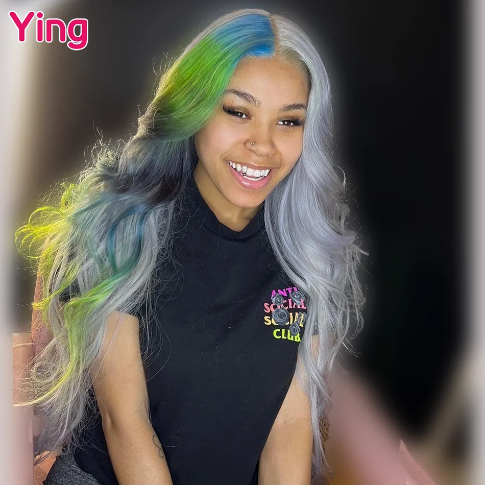 Omber Green Blue With Black Body Wave 13x6 Lace Front Wig Peruvian PrePlucked With Baby Hair 13x4 Lace Frontal Wigs Human Hair
Omber Green Blue With Black Body Wave 13x6 Lace Front Wig Peruvian PrePlucked With Baby Hair 13x4 Lace Frontal Wigs Human Hair
