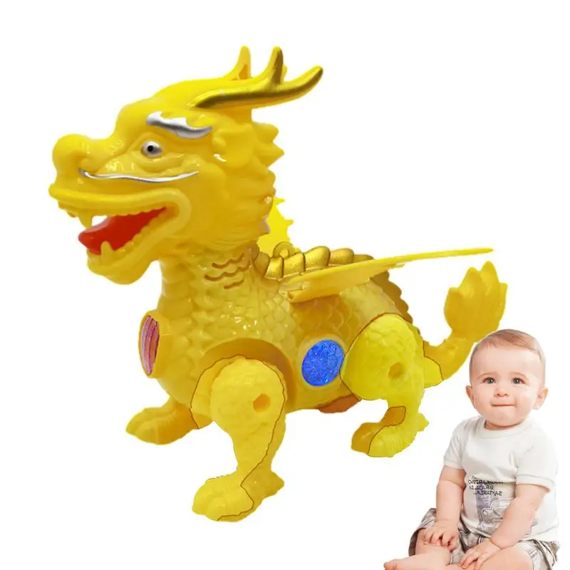 

Walking Animal Toy Chinese Auspicious Dragon Luminous Toy Electronic Dragon Singing Toys For Kids Interactive Animated Toy